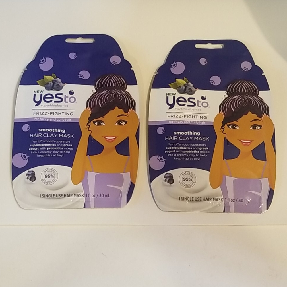 2 Packs - YES to Frizz-Fighting Hair Clay Mask